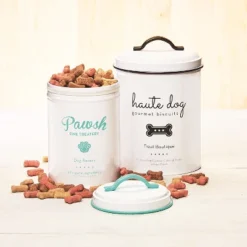 Amici Pet Pawsh Treatery Metal Storage Canister, 44 Oz. , White Mint -PawHut Store GUEST a0c445d8 60c7 48f4 8927 a0c8e13b92f9