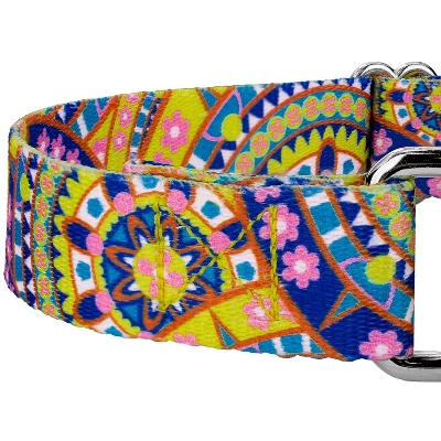 Country Brook Petz Yellow Boho Mandala Martingale Dog Collar 5 Country Brook Petz Yellow Boho Mandala Martingale Dog Collar - Image 5