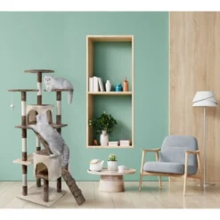 Homessity 63" Economical Cat Tree With Sisal Scratching Posts HC-001 -PawHut Store GUEST a10d554e 3c2f 4667 9e0a 3ba5c6e0d77f