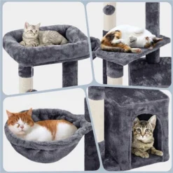Yaheetech 33" Small Plush Cat Tree With Condo For Kittens -PawHut Store GUEST a1184167 f4ed 4738 ad28 01b07cb19b60