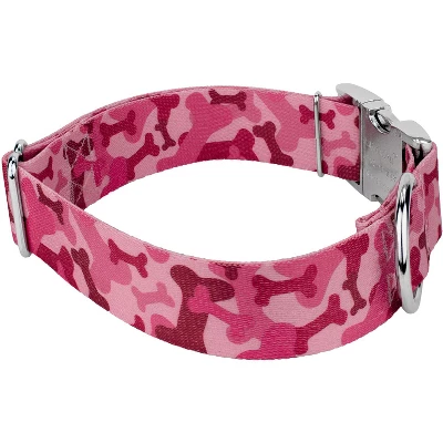 Country Brook Petz 1 1/2 Inch Premium Pink Bone Camo Dog Collar 2 Country Brook Petz 1 1/2 Inch Premium Pink Bone Camo Dog Collar - Image 2