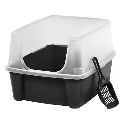 IRIS USA Open-Top Cat Litter Box With Shield 5 IRIS USA Open-Top Cat Litter Box With Shield - Image 5