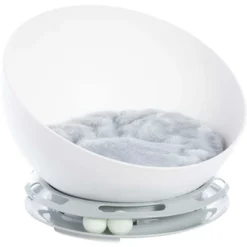 Plastic Bowl Shaped Sleeping Bed House Cat Cave Lounge With Ball Toy -PawHut Store GUEST a2ef386c 706f 42d0 9014 6eeef30f39dc