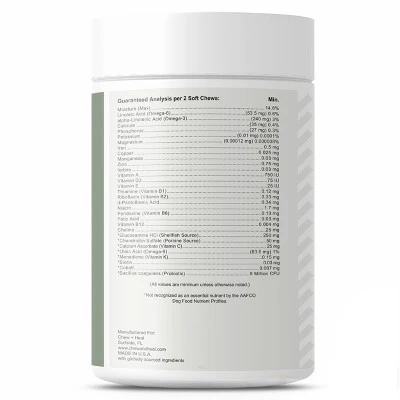 Chew + Heal MaxProtect Hip + Joint Support, Dog Supplement & Multivitamin - 240 Delicious Total Chews 2 Chew + Heal MaxProtect Hip + Joint Support, Dog Supplement & Multivitamin - 240 Delicious Total Chews - Image 2