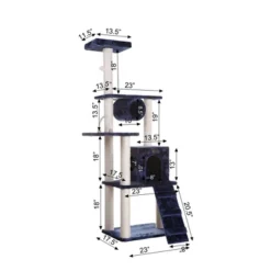 Armarkat 71" Navy Real Wood Cat Climbing Tower, Cat Scratching Furniture, A7101 -PawHut Store GUEST a6b1848e b47e 44e5 a993 64280d689157