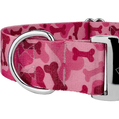 Country Brook Petz 1 1/2 Inch Premium Pink Bone Camo Dog Collar 3 Country Brook Petz 1 1/2 Inch Premium Pink Bone Camo Dog Collar - Image 3