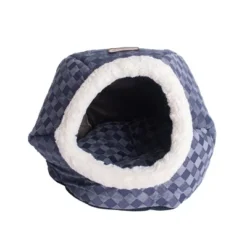 Armarkat Cuddle Cave Cat Bed C44 For Cats & Puppy Dogs, Blue Checkered -PawHut Store GUEST a8286c77 aed8 419b a24c 5fd1dadad702