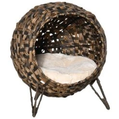 PawHut 20.5" Rattan Cat Bed, Elevated Wicker Kitten House Round Condo With Cushion 12 PawHut 20.5" Rattan Cat Bed, Elevated Wicker Kitten House Round Condo With Cushion -PawHut Store GUEST a88808bb 8ace 4784 86c5 440e96faf279