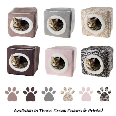 Pet Adobe Cozy Cave Enclosed Cube Pet Bed - Dark Coffee 4 Pet Adobe Cozy Cave Enclosed Cube Pet Bed - Dark Coffee - Image 4