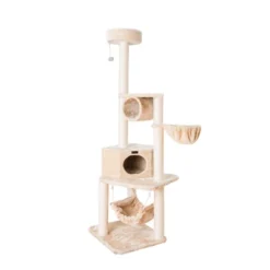 Armarkat 72" H Pet Real Wood Cat Tower, Tower EntertaInment Furniture With Lounge Basket, Perch, A7204 -PawHut Store GUEST a98129ee b96a 49d6 9b19 5664edb536d1