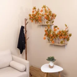 On2Pets Summer Rectangle Cat Canopy Shelves - Orange/Green - 2ct