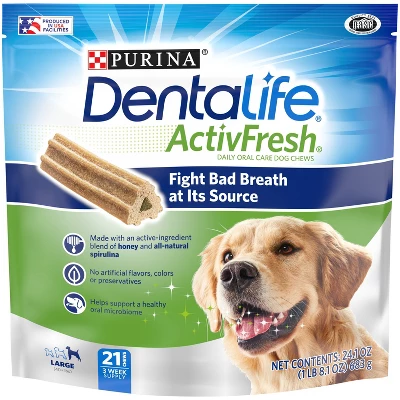 Purina Dentalife ActivFresh Chicken Large Chewy Dog Treats 7 Purina Dentalife ActivFresh Chicken Large Chewy Dog Treats - Image 7