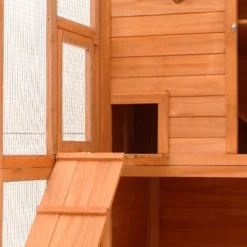 PawHut Cat House Outdoor Catio Kitty Enclosure With Platforms Run Lockable Doors And Asphalt Roof, 77" X 37" X 69" -PawHut Store GUEST aafdd363 df32 415b 8411 4dbcd932c4e0