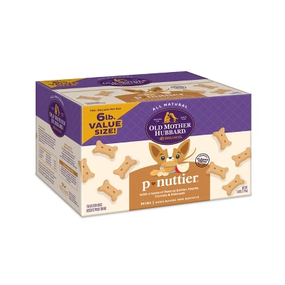Old Mother Hubbard By Wellness Classic Crunchy P-Nuttier Biscuits Mini Oven Baked With Carrot, Apple And Chicken Flavor Dog Treats 6 Old Mother Hubbard By Wellness Classic Crunchy P-Nuttier Biscuits Mini Oven Baked With Carrot, Apple And Chicken Flavor Dog Treats - Image 6