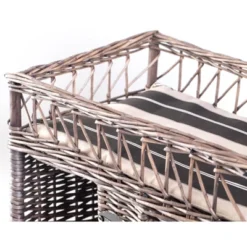 Two-level Willow Pet House With Soft Fabric Cushion For Cat Or Dog, Grey -PawHut Store GUEST acdd0338 5abe 4bea a6ab 4e3f568ac637