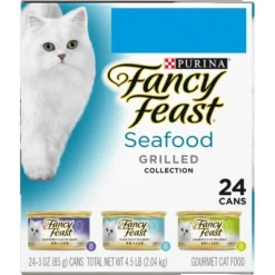 Purina Fancy Feast Grilled Gourmet Wet Cat Food Seafood, Tuna & Salmon Collection - 3oz/24ct Variety Pack -PawHut Store GUEST ad5ebca2 8f9b 4dbc bd56 69b2f7791a86