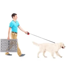 Hoovy Wooden Grey Freestanding Foldable Small Pet Dog Gates For Doorways. Dog Fence