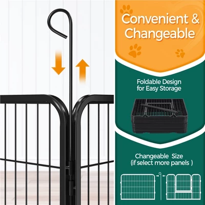 Yaheetech 24"H 16-Panel Large Dog Playpen For Outdoor Indoor 6 Yaheetech 24"H 16-Panel Large Dog Playpen For Outdoor Indoor - Image 6