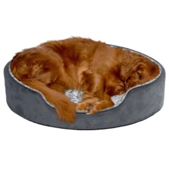 FurHaven Two-Tone Faux Fur & Suede Oval Pet Bed For Dogs & Cats -PawHut Store GUEST b26d9b56 1e60 4a86 bd01 de44fe42e0ef