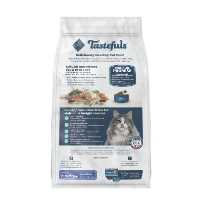 Blue Buffalo Tastefuls With Chicken Weight & Hairball Control Natural Adult Dry Cat Food - 7lbs 1 Blue Buffalo Tastefuls With Chicken Weight & Hairball Control Natural Adult Dry Cat Food - 7lbs