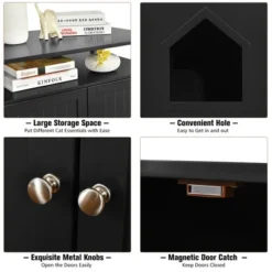 Costway Wooden Cat Litter Box Enclosure Hidden Cat Washroom W/ Storage Layer 19 Costway Wooden Cat Litter Box Enclosure Hidden Cat Washroom W/ Storage Layer -PawHut Store GUEST b3920c21 fe30 4c7f 9b8f c0e0c47e7dd6