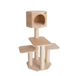 Armarkat Real Wood Premium Model S4203 Scots Pine, Solid Wood Cat Tree, 46" Tall -PawHut Store GUEST b3c272b9 366d 4e62 b661 ef1345f4288b
