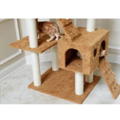 Armarkat 74" Multi-Level Real Wood Cat Tree Large Cat Play Furniture With ScratchhIng Posts, Large Platform, Beige/Brown 13 Armarkat 74" Multi-Level Real Wood Cat Tree Large Cat Play Furniture With ScratchhIng Posts, Large Platform, Beige/Brown -PawHut Store GUEST b3ebfe3a 176b 4209 aab9 f834a908e3d2