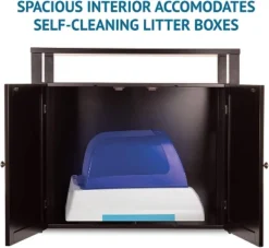 Arf Pets Large Cabinet Cat Litter Box Enclosure Furniture - Espresso -PawHut Store GUEST b3fe1a9d 5090 4dbb bd27 52f4d95a8323