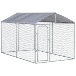 PawHut Outdoor Metal Dog Kennel, Pet Playpen With Steel Lock, Mesh Sidewalls And Cover For Backyard & Patio 18 PawHut Outdoor Metal Dog Kennel, Pet Playpen With Steel Lock, Mesh Sidewalls And Cover For Backyard & Patio -PawHut Store GUEST b42f4af0 5e6a 478b 820c 3fd5327f3013