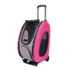 Ibiyaya Compact Multifunctional 5-in-1 EVA Convertible Foldable Small Pet Carrier/Stroller Combo System For Dog Or Cat Up To 16 Pounds, Pink