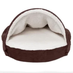 FurHaven Faux Sheepskin Snuggery Gel Top Foam Dog Bed