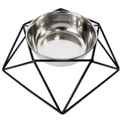 American Pet Supplies Eco-friendly Elevated Geometric Single Dog Bowl Feeder