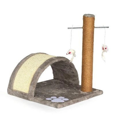 Meow Town Paw Bridge & Scratcher Pole Cat Toy 1 Meow Town Paw Bridge & Scratcher Pole Cat Toy