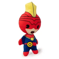 Buckle-Down Dog Toy Squeaker Plush - Marvel Comics Kawaii Captain Marvel Standing Pose