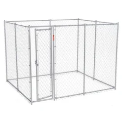 Lucky Dog Adjustable Heavy Duty Outdoor Galvanized Steel Chain Link Dog Kennel Enclosure With Latching Door, And Raised Legs -PawHut Store GUEST ba777714 f8a4 42f9 8622 3d0440fbaddb
