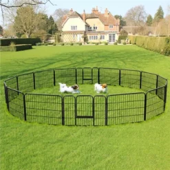 Yaheetech 24"H 16-Panel Large Dog Playpen For Outdoor Indoor