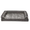 FurHaven Luxe Fur & Performance Linen Memory Foam Sofa Dog Bed