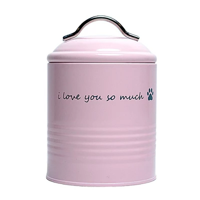 American Pet Supplies I Love You So Much Dog Treat Canister Gift Set (Pink And Blue) 2 American Pet Supplies I Love You So Much Dog Treat Canister Gift Set (Pink And Blue) - Image 2
