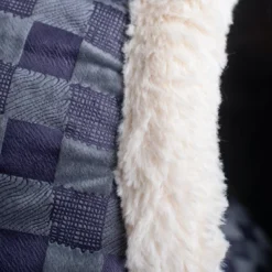 Armarkat Cuddle Cave Cat Bed C44 For Cats & Puppy Dogs, Blue Checkered -PawHut Store GUEST bc747ff8 346f 415d b60b 275d99cd5a08