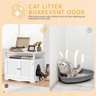 Yaheetech Pet Litter Box Enclosure With Storage Shelf 4 Yaheetech Pet Litter Box Enclosure With Storage Shelf - Image 4