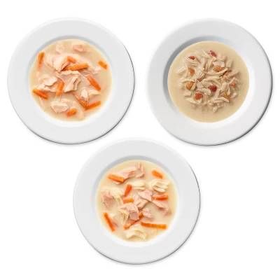 Fancy Feast Broths Creamy Chicken, Tuna, Salmon, Shrimp And Seafood Collection Wet Cat Food Complement - 1.4oz/12ct 1 Fancy Feast Broths Creamy Chicken, Tuna, Salmon, Shrimp And Seafood Collection Wet Cat Food Complement - 1.4oz/12ct