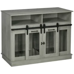 PawHut Dog Crate Furniture For Large Dogs, Double Dog Kennel For Small Dogs With Shelves, Sliding Doors 14 PawHut Dog Crate Furniture For Large Dogs, Double Dog Kennel For Small Dogs With Shelves, Sliding Doors -PawHut Store GUEST c1e460f3 5b58 46e9 821a a7c90dcfbe53