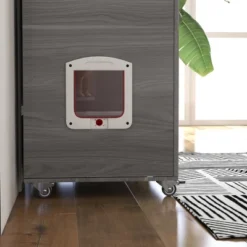 PawHut Cat House With Cat Tree Kitty Cage With Scratching Posts Condo Wheels Flap Door, 31.5" X 20" X 48.5" -PawHut Store GUEST c33809c4 62bb 4f41 b565 2d552edc8a39