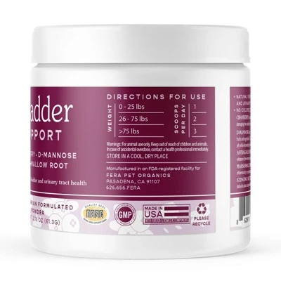 Fera Pet Organics Bladder Support Powder For Dog And Cats - Chicken Flavor - 2.16oz 2 Fera Pet Organics Bladder Support Powder For Dog And Cats - Chicken Flavor - 2.16oz - Image 2