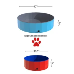 Pet Adobe Foldable Pool For Dogs And Kids, Blue -PawHut Store GUEST c55a27d4 b36c 4afb 9359 8005989684ca