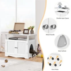 Yaheetech Pet Litter Box Enclosure With Storage Shelf 8 Yaheetech Pet Litter Box Enclosure With Storage Shelf -PawHut Store GUEST c58d087c 9333 4f73 b533 8d15c753f5b6