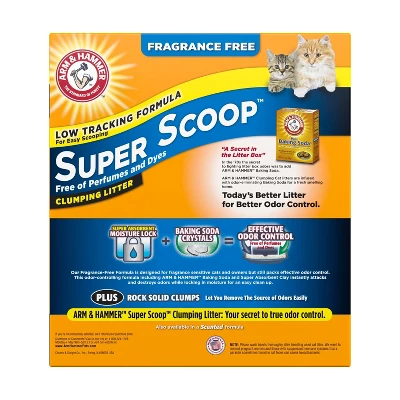 Arm & Hammer Fragrance Free Super Scoop Clumping Litter - 29lbs 4 Arm & Hammer Fragrance Free Super Scoop Clumping Litter - 29lbs - Image 4