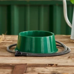 Farm Innovators QT-1 1 Quart Electric Heated Pet Water Bowl With Thermostatic Control And Anti Chew Cord Protector, 25 Watt, Green -PawHut Store GUEST c69af908 906a 4430 af02 c8642cab85e5