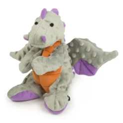 GoDog Dragons Squeaker Plush Pet Toy For Dogs & Puppies, Soft & Durable, Tough & Chew Resistant, Reinforced Seams