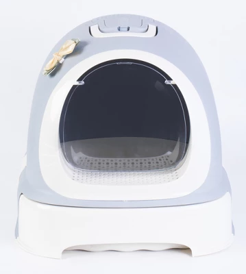 PawsMark Fully Enclosed Hooded Litter Pan With Front Entry Odor Close Door, Cat Litter Scoop Included 3 PawsMark Fully Enclosed Hooded Litter Pan With Front Entry Odor Close Door, Cat Litter Scoop Included - Image 3